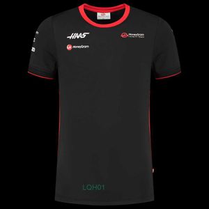 Camisetas para hombres 2024 Nuevo traje de carreras F1 Hass Racing Team Verano Cuello redondo Camiseta de manga corta Camiseta deportiva de secado rápido para hombre 4S XGHV