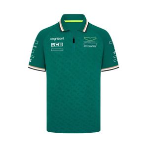 T-shirts masculins 2024 NOUVEAU F1 Team Mens Polo T-shirt Formule 1 Driver Green Racing Uniforme T-shirts Summer Vêtements Unisexe Jersey T-shirt Custom DCLQ