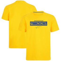 T-shirts voor heren 2024 Nieuwe F1 Team T-shirt Formule 1 Driver Signature Commemorative T-Shirt Racing Fans Fashion Jersey Summer Mens Quick Dry T-shirt Tops 1CT9