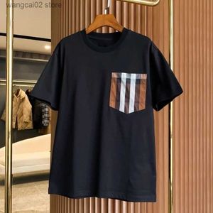 Camisetas para hombres 2024 Nuevo en diseño de marca de lujo Hombres y mujeres de alta calidad Camiseta de verano Camiseta de puntada de algodón Tops Short Slve T Ropa T240401