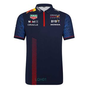 T-shirts hommes 2024 Nouveau Polo à manches courtes F1 Team Vêtements Séchage rapide Respirant Summer Cycling Shirt Mens Work Car Shirt T-shirt 22H9