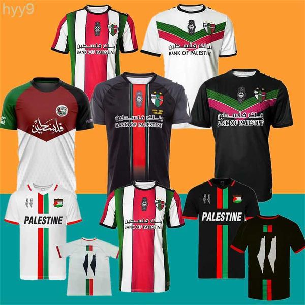 T-shirts pour hommes 2024 Palestino Soccer Jerseys Palestine National Team Jimenez Benitez Cortes Accueil Rouge Blanc Noir Manches courtes Oelp