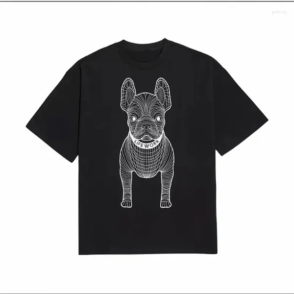 T-shirts masculins 2024 T-shirt Pure Cotton Dog T-shirt Hommes à manches courtes Marque de mode South Corée Tee Femmes Produits personnalisés Summer