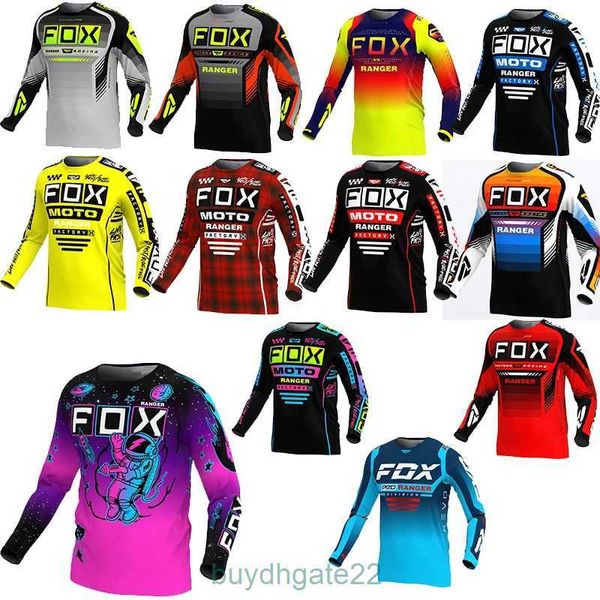 T-shirts pour hommes 2024 Racing Downhill Jersey VTT Moto Cyclisme Crossmax Chemise Ciclismo Vêtements pour hommes VTT MX Ranger Fox DH Aery