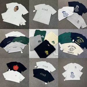 Heren T-shirts 2024-Slelling met korte mouwen klassieke brief afdrukken Fashionable American Retro Wear Cotton T-Shirt Sports Fitness