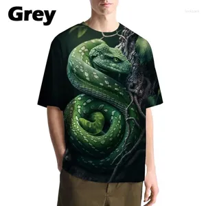 T-shirts pour hommes 2024 Serpent 3D T-shirt imprimé drôle Hip-hop Street Style à manches courtes Mode Casual Cool Top