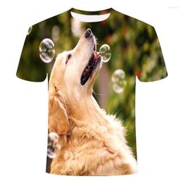 T-shirts pour hommes 2024 Été 3D T-shirt Garçons Filles Belle Animal Chien Drôle Imprimer Hip Hop Chemise Enfants Cool Homme / Femme T-shirts Streetwear