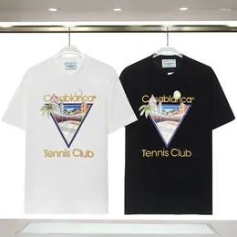 Camisetas para hombres 2024 Summer estilo marroquí de tenis Club de tenis Puerta de camiseta de fantasía