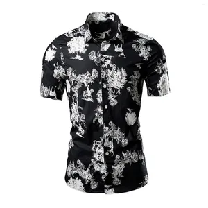 T-shirts pour hommes 2024 Summer Multi Color Jacquard Chemise à manches courtes Casual Floral Mens Big et Tall Tee N B