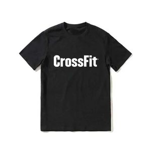 T-shirts voor heren 2024 Zomer New CrossFit kondigde de meest geschikte heren Black Short Slve T-shirt Cool Strt T-shirt één item te koop Y240509 aan