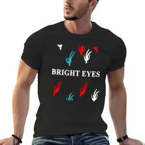 T-shirts voor heren 2024 Zomer Nieuwe heren T-shirt Bright Eyes Band T-shirt Aangepaste Design Je eigen schattige top Fun Short Sleeve Top Street Top Q240521