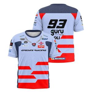 T-shirts masculins 2024 T-shirt pour hommes Summer Moto GP extérieur sports extrêmes 93 Marquis Driver à manches courtes rapides séchage bicycle respirant top J240530
