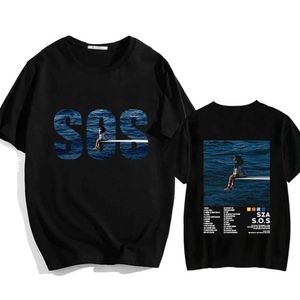 T-shirts masculins 2024 SZA SOS T-shirt anime psychologique lourd