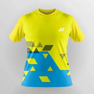 T-shirts masculins 2024 T-shirt T-shirt Fitness Sports à manches courtes Badminton Traine en plein air Forme d'exercice Top Exercise T-shirts