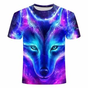 T-shirts masculins 2024 Wolf T-shirt pour hommes Imprimé animal à manches courtes top 3d T-shirt pour hommes à manches décontractés 3D Vêtements rétro pour hommes S2452406 S2452408