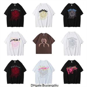 T-shirts hommes 2024 World Wide Spider T-shirt Hommes Femmes 1 Brown Young Thug Sp5der T-shirt 555555 Tops Shadow Graphic T221130 XG6D