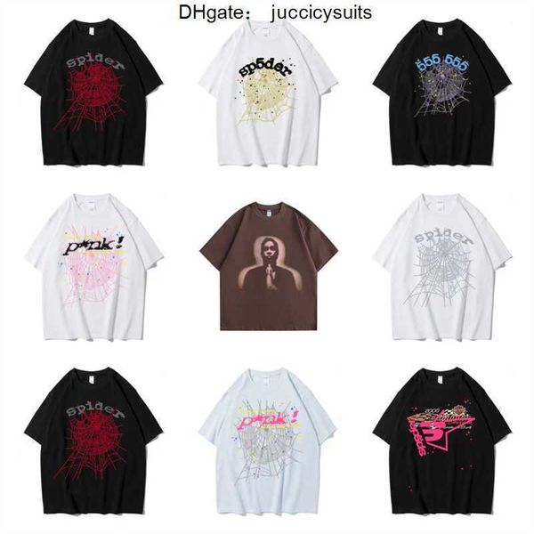 Camisetas para hombres 2024 World Wide Spider T-shirt Hombres Mujeres 1 Brown Young Thug Sp5der T Shirt 555555 Tops Shadow Graphic Manga corta T221130 0E5U