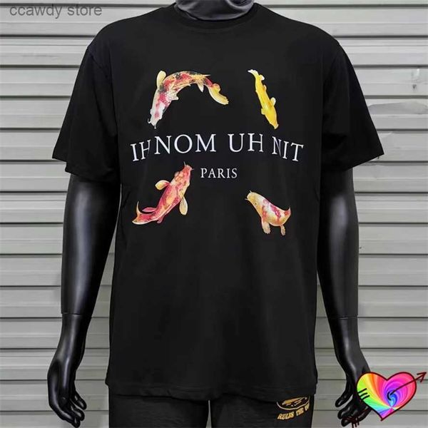 T-shirts masculins 2024SS Carp Graphic Print ih Nom Uh nit t Men Women T-shirt paris noir