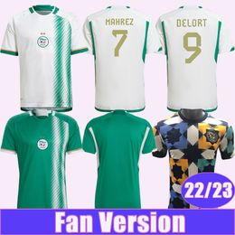 T-shirts voor heren 22 23 Algerije Algerie Mens voetballen Jerseys Slimani Mahrez Feghouli Bennacer Atal Home Away Football Shirts korte mouw uniformen T240419