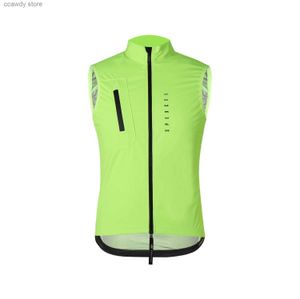 T-shirts voor heren 22 All Season Pro Fit Waterdicht en winddichte fietsen Vest Licht 3-laags Fabric Bicyc Jacket Wind Vest Two Way Zip H240407