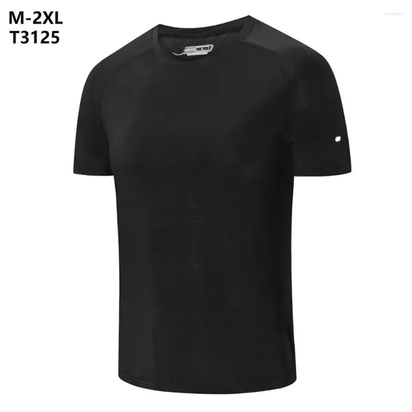 T-shirts masculins 22023 T-shirt à cou rond sportif d'été T-shirt Round Fitness Fondule Fast Dry Sleeve Vierge Custom Logo