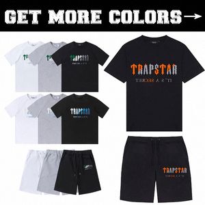 T-shirts voor heren 23 herenontwerpers Kleding Tuta Tracksuit TrapStars Tracksuites Korte afdrukken Twee stukken Set los sweatshirt