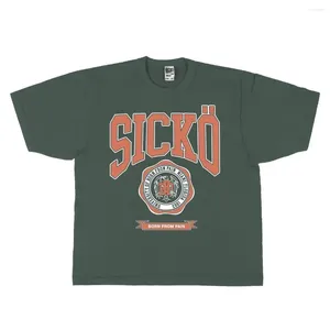 Heren t shirts 23 Sicko Green Miami van Pain Ian Connor T-Shirt Hip Hop Skateboard Street Cotton T-Shirts T-shirt Top Kenye 218