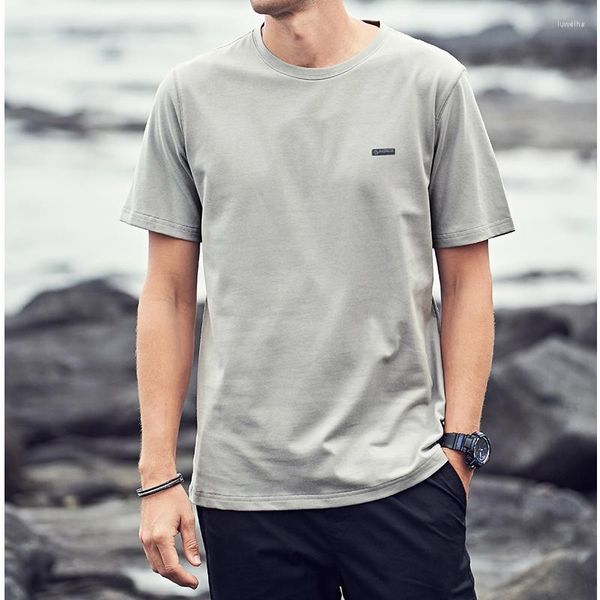 T-shirts masculins 230 g de coton d'été T-shirt à manches courtes pour hommes à manches courtes à manches à manches à manches confortables