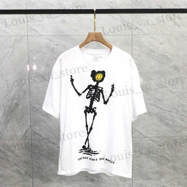 T-shirts masculins 23SS CPFM.xyz Cactus Plant Flea Market Skull Print T-shirt Men Femmes CPFM XYZ TOP T GOTH T240419