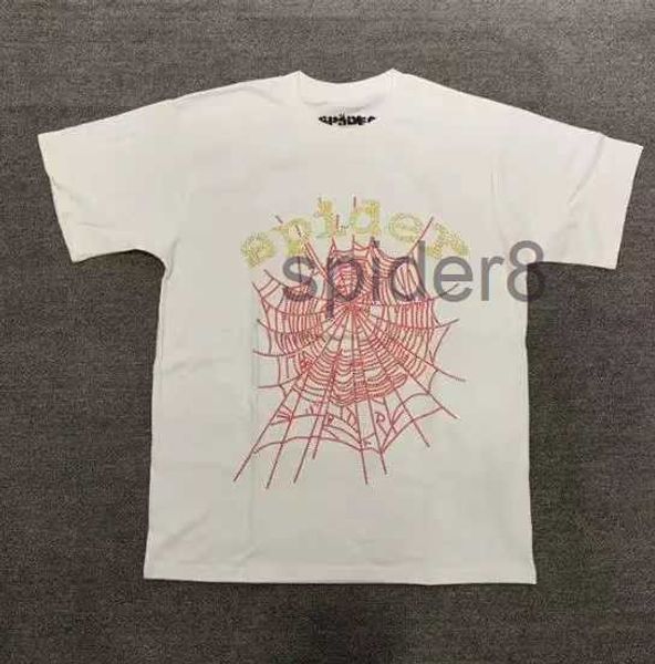 T-shirt da uomo 23ss T-shirt da uomo Pink Young Thug Sp5der 555555 Mans Women 1 Stampa schiumosa di qualità Spider Web Pattern Tshirt Fashion Top Tees Spgv KIT4