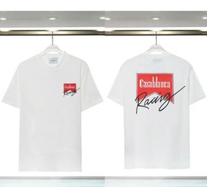 T-shirts pour hommes 23ss Hommes Femmes Designer T-shirts Racing Signature Lettre Logo Imprimer Manches Courtes Tops Coton Lâche Couple Chemise