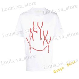 T-shirts masculins 23SS Strtwear Graffiti Letter ALYX 1017 9SM T-shirt Men Femmes 1 1 Black Blanc de haute qualité T TOP T240408