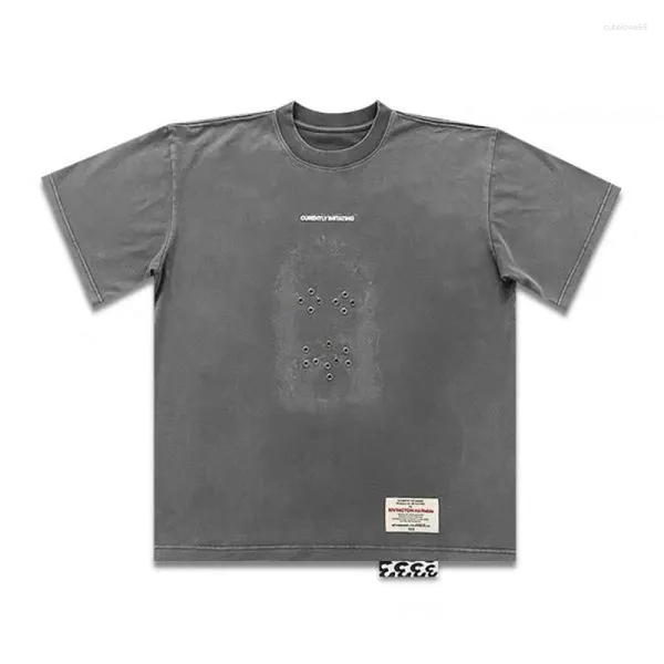 T-shirts pour hommes 23SS Design de trou cassé lavé rrr123 chemise hommes femmes eu taille de coton t-t-shoat d'été skateboard