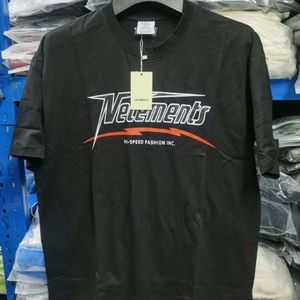 Camisetas para hombres 23xf Express Dynamic Letting Impresión de mangas cortas para hombres y mujeres VITE Camiseta informal linda