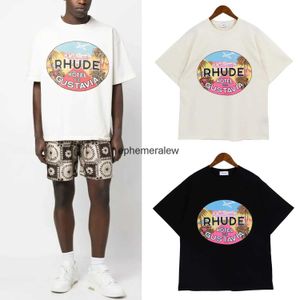 Heren T-shirts 24SS cartoon letter gedrukt T-shirt voor heren EU maat 100% puur katoen hoogwaardige straat zomer Bermuda H240401