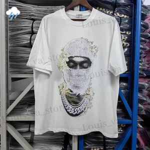 T-shirts masculins 24SS HIP HOP HAUTE QUALITÉE IH NOM UH NIT PARIS T-shirt de meilleure qualité T Tops Flower Mask Man Printing T-shirt T240408