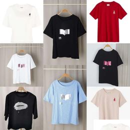 T-shirts hommes 24SS Isabels Marant Femmes Designer Plover T-shirt Casual Polyvalent Classique Lettre Imprimer Lâche Summer Coton Tee Tissu Ot7SQ