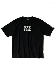 T-shirts masculins 24SS Kapital Hirata et Hiroshi Casual Unisexe Logo imprimé T-shirt à manches courtes Summer