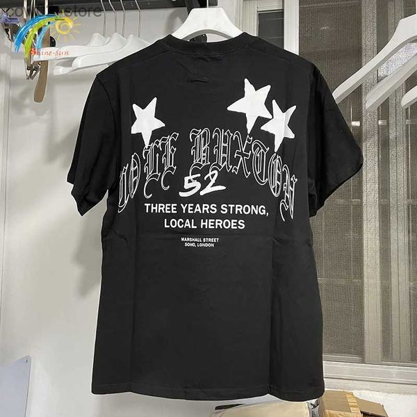 T-shirts hommes 24SS Hommes Femmes High Street Surdimensionné CB T-shirt à manches courtes Sanskrit Lettre Star Impression Cole Buxton T-shirt surdimensionné Q240201