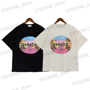 T-shirts Hommes 24SS Nouveau T-shirt Hommes Femme Meilleure Qualité Lettre de dessin animé Imprimer T-shirt surdimensionné Lâche Top Ts T240325