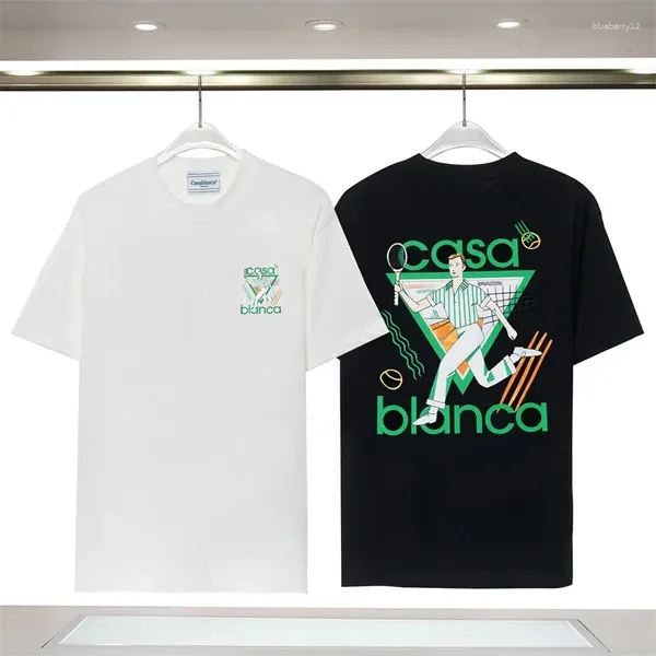 T-shirts pour hommes 24SS Tennis Club surdimensionné Hommes Femmes Hip Hop Lettre Tops Logo Pur Coton Chemise Blanche