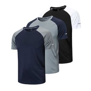 T-shirts voor heren 3-pack hardloopshirts voor heren Sporttop Sport-fitnessshirts voor heren Gymtop Heren Ronde hals Ademend T-shirt J240330