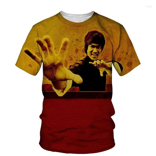 T-shirts pour hommes 3D chinois Kongfu mode T-shirts été décontracté Style Cool graphique intéressant impression à manches courtes