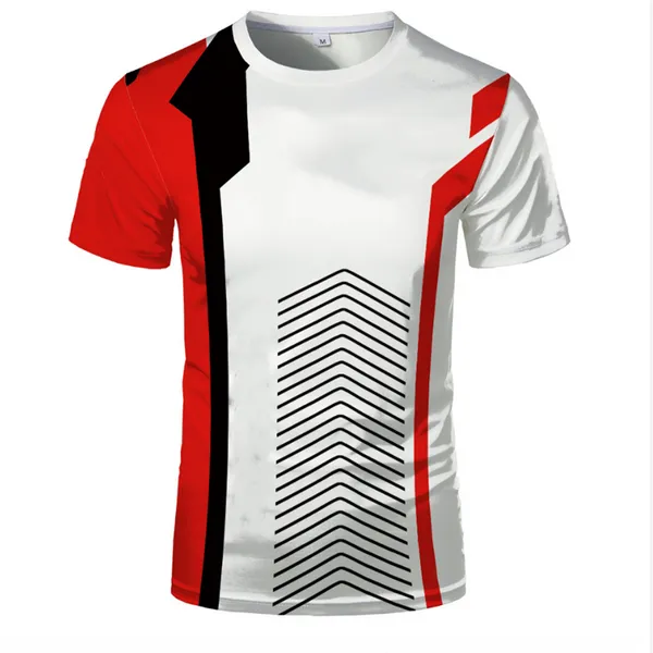 T-shirts pour hommes 3D Digital Summer - T-shirt de sport décontracté à la mode à manches courtes, mince et confortable