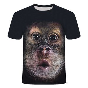 T-shirts voor heren 3D Fashion Funny Monkey Graphic T Shirts Summer Casual Animal Pattern Men's T-Shirt Nieuwe hiphopprint T-shirts T-shirts Tops 022223H