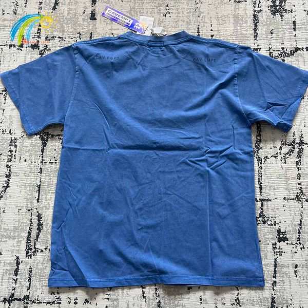 Camisetas para hombre Impresión gráfica en 3d Azul lavado Batik Cav Empt C.e t 1 High Street Vintage Cavempt Tee Top Tags