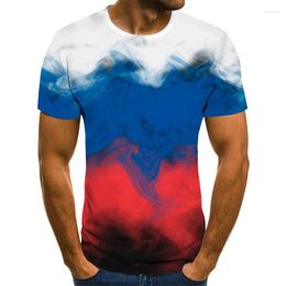 Magliette da uomo Stampa grafica 3D T-shirt con bandiera russa Uomo e donna Street Fashion Abbigliamento Harajuku Tee