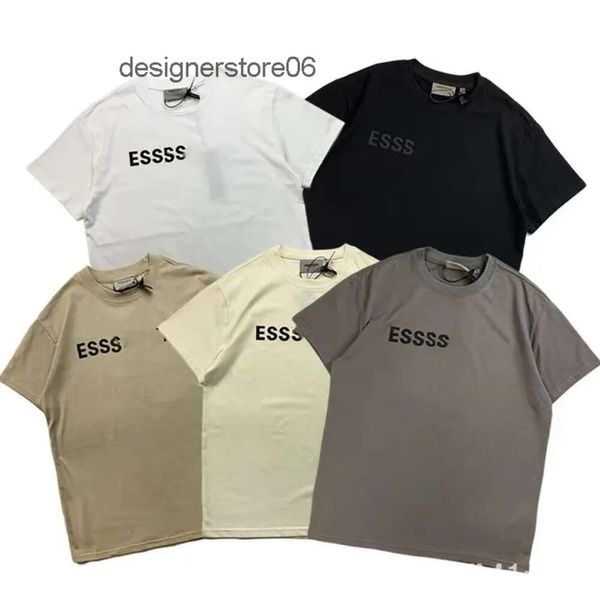 Camisetas para hombre Camiseta con letras 3d Diseñador de moda y pareja de mujeres Algodón Impresión en caliente Tamaño Ropa de calle Precio casual