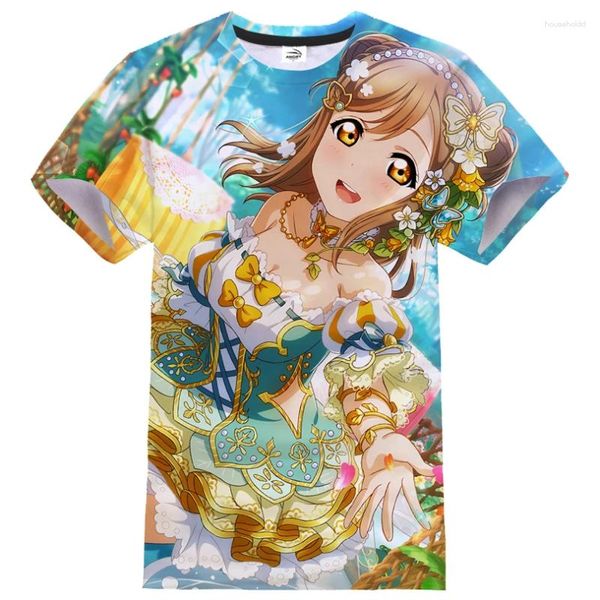 T-shirts pour hommes 3D Imprimer Love Live T-shirt Anime Mode Streetwear Hommes Femmes Sport Vêtements unisexes