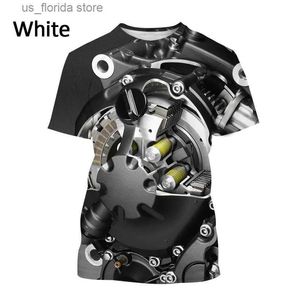 T-shirts pour hommes 3D Imprimer Hommes T-shirt Tops Punk Ts Été Surdimensionné Casual Short Slve Pull Heavy Metal Wind Strtwear Harajuku Vêtements Y240315